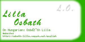 lilla osbath business card